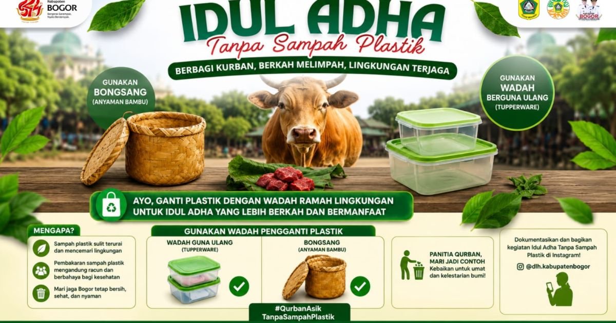 Pemkab Bogor Imbau Panitia Kurban Tak Gunakan Plastik Saat Bagikan Daging