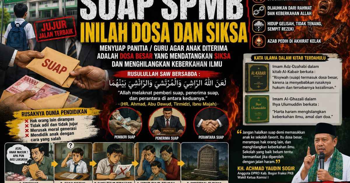 Suap SPMB 2026: Merampas Hak Anak Lain, Mengundang Murka Allah, dan Menghancurkan Masa Depan Pendidikan Bangsa
