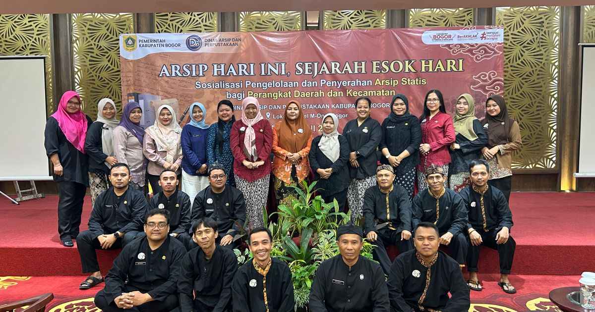 Pemkab Bogor melalui Dinas Arsip dan Perpustakaan Kabupaten Bogor menggelar Sosialisasi Arsip Statis di M-One Hotel Sentul, Kamis (18/6/2026).