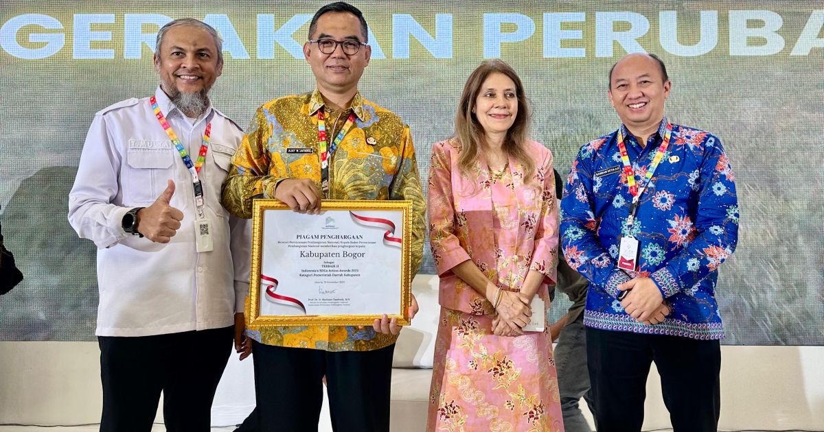 Ngupahan Bawa Kabupaten Bogor Sabet Penghargaan SDGs Action Award 2025